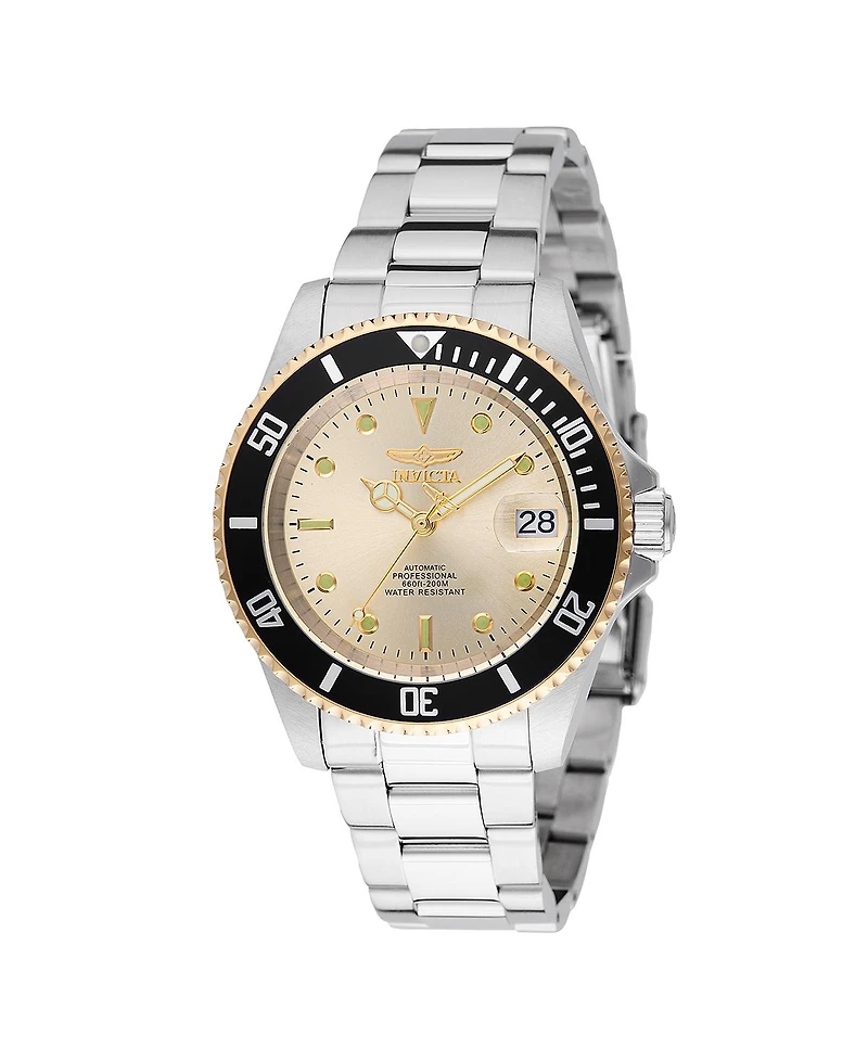 Invicta Men's 49317 Pro Diver Automatic 3 Hand Champagne Dial Watch