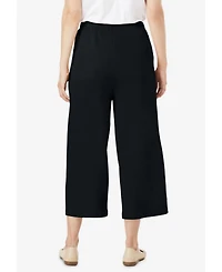 Woman Within Plus 7-Day Knit Culotte