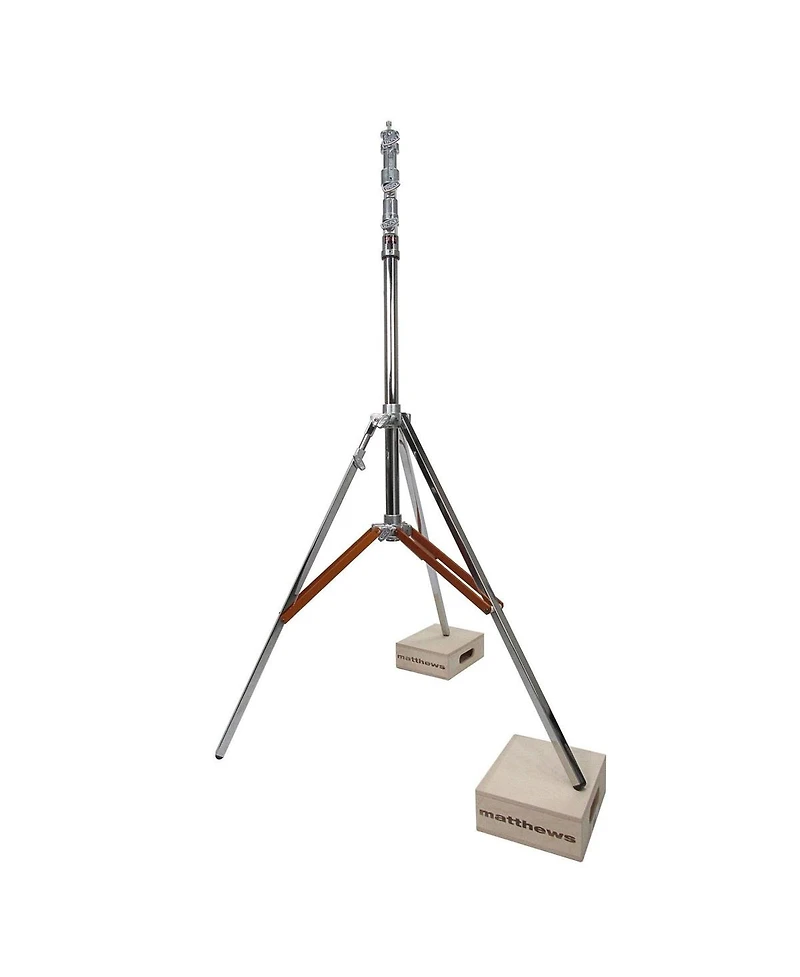 Matthews 11.3' Combo Double Riser Steel Stand with Rocky Mountain Leg, Chrome, 4-Pack