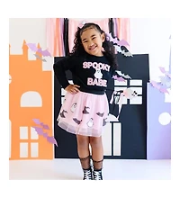 Sweet Wink Little and Big Girls Spooky Babe Sequin Halloween Tutu Skirt
