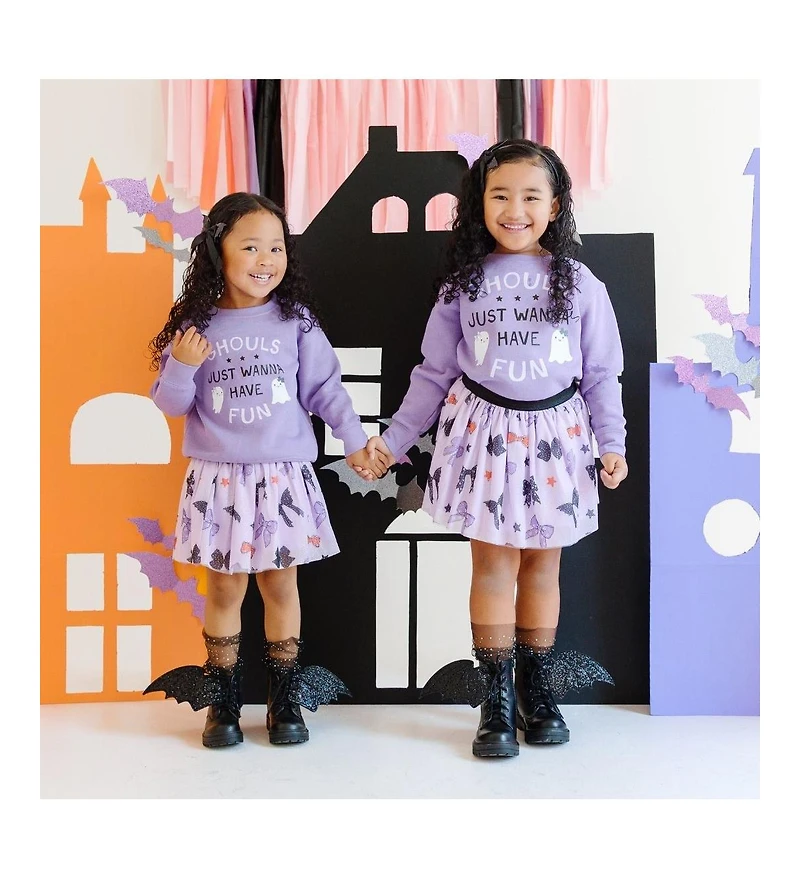 Sweet Wink Little and Big Girls Ghouls Just Wanna Have Fun Halloween Sweatshirt