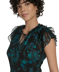 Tommy Hilfiger Women's V-Neck Printed Dress