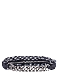 Nina Crystal Mesh Zipper Hobo Bag