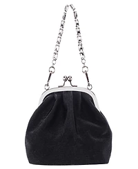 Nina Vintage Style Crystal Handle Frame Clutch