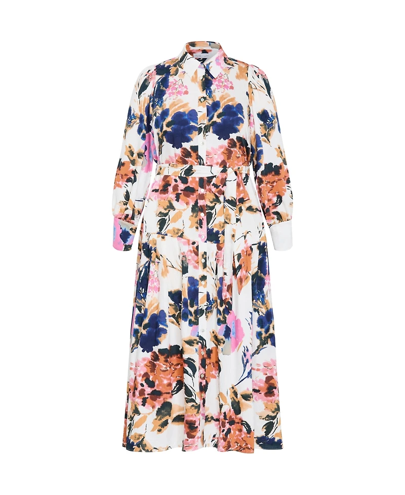 City Chic Women's Ezra Print Maxi Dress