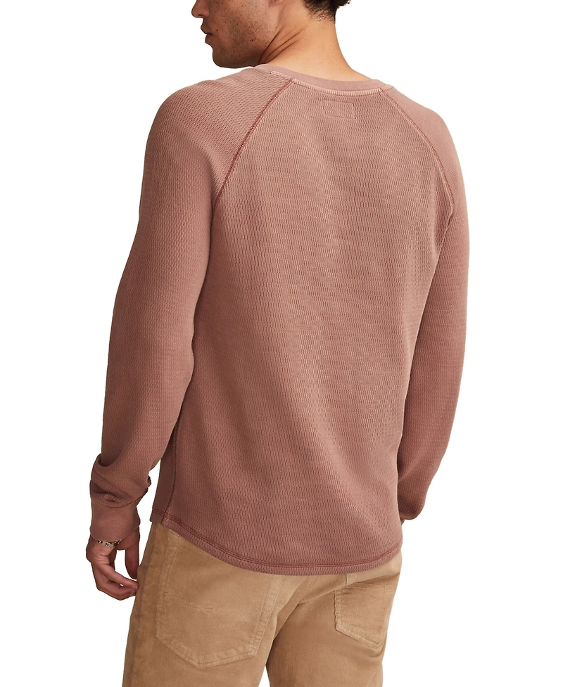 Lucky Brand Men's Birdseye Thermal Henley Long-Sleeve T-Shirt