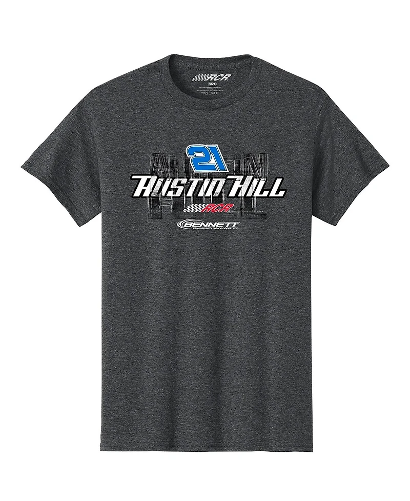 Richard Childress Racing Team Collection Men's Heather Charcoal Austin Hill Bennett Car T-Shirt