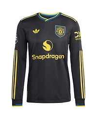 Adidas Men's Bruno Fernandes Black Manchester United 2025/26 Third Authentic Long Sleeve Player Jersey