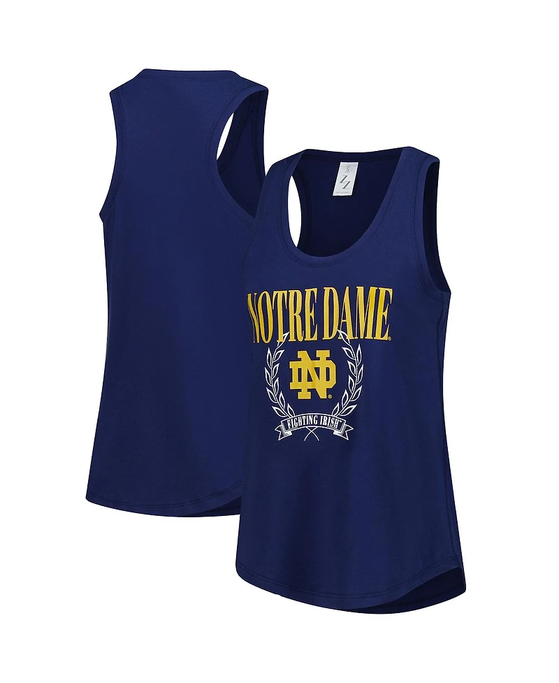 ZooZatz Women's Navy Notre Dame Fighting Irish Everyday Tank Top