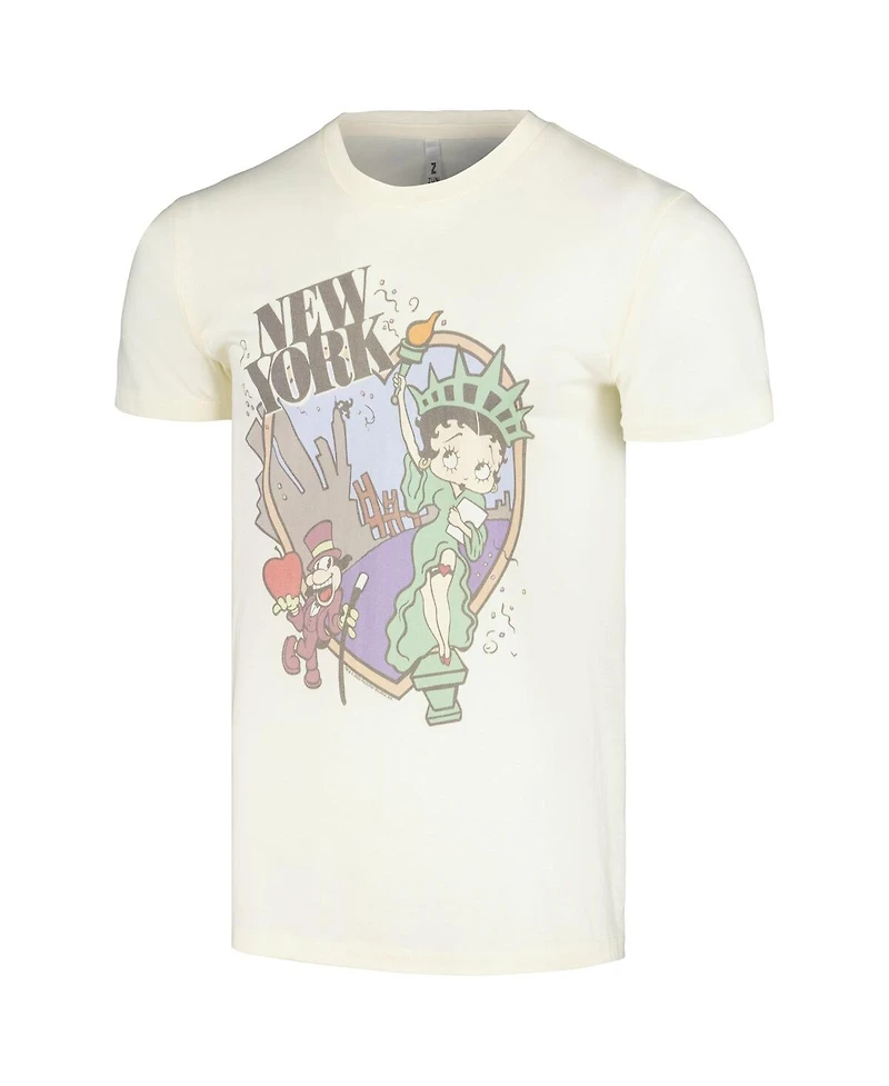 Mad Engine Men's and Women's Cream Betty Boop Graphic T-Shirt