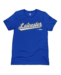 1863FC Men's Blue Leicester City Script T-Shirt