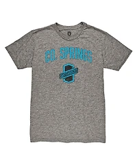 1863FC Men's Gray Colorado Springs Switchbacks Fc Wordmark Tri-Blend T-Shirt