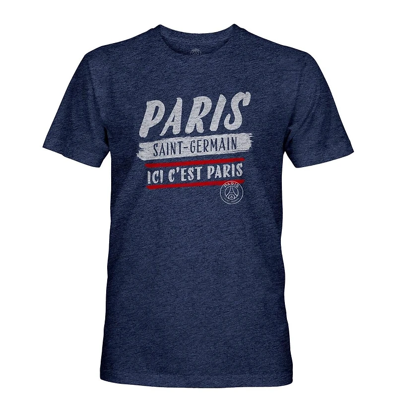 1863FC Men's Navy Paris Saint-Germain Signage Tri-Blend T-Shirt