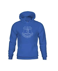 1863FC Big Boys and Girls Blue Everton Mono Badge Fleece Pullover Hoodie