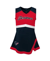 Outerstuff Girls Baby Boys and Navy Houston Texans Cheer Captain Jumper Dress