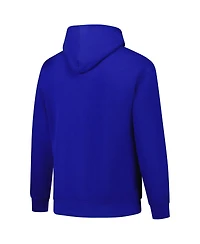 League Collegiate Wear Men's Royal Kansas Jayhawks Logo Essential Fleece 2.0 Pullover Hoodie