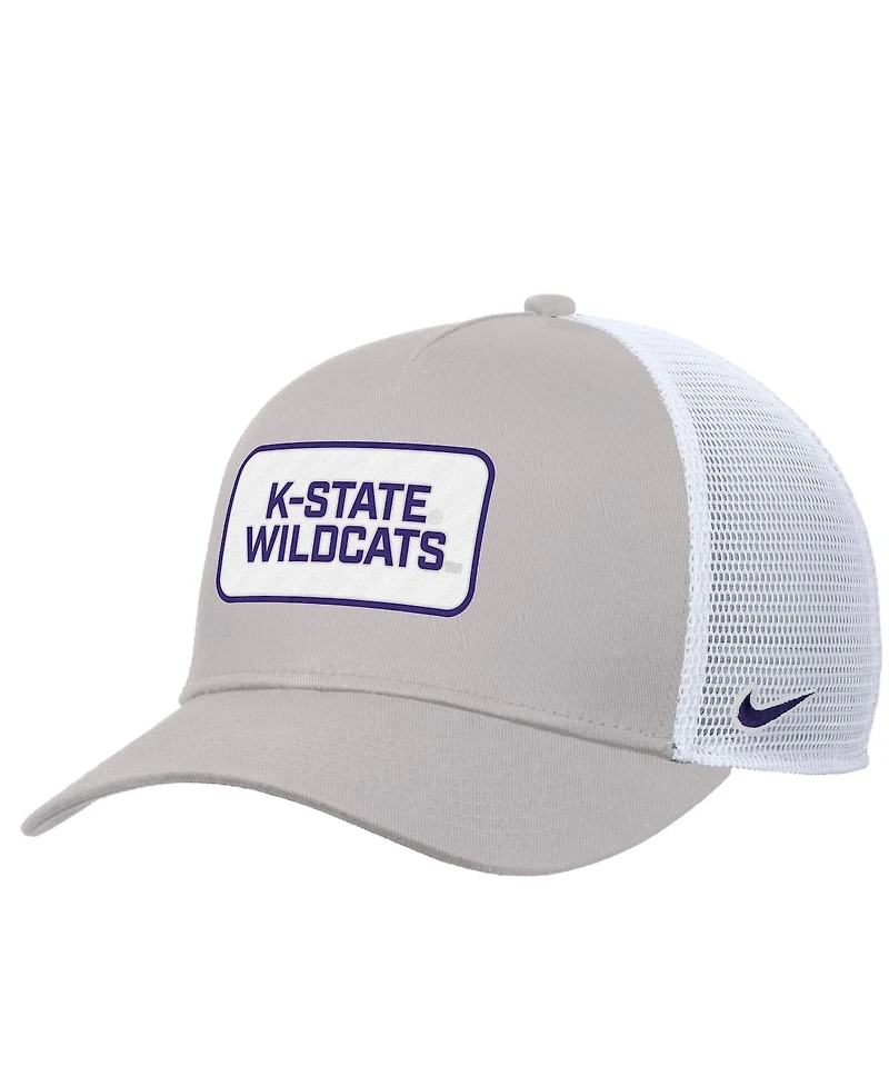 Nike Men's Pewter Kansas State Wildcats 2025 On-Field Rise Trucker Performance Adjustable Hat