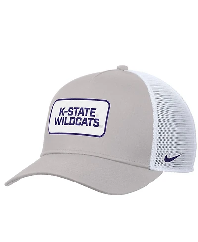 Nike Men's Pewter Kansas State Wildcats 2025 On-Field Rise Trucker Performance Adjustable Hat