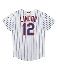 Nike Preschool Francisco Lindor White New York Mets Home Replica Player Jersey
