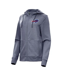 Antigua Women's Heather Navy Buffalo Bills Seeker Full-Zip Hoodie Jacket