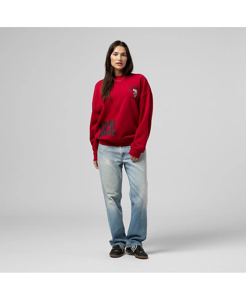 Mitchell & Ness Women's Crimson Alabama Tide Multi-Hit Sweatshirt