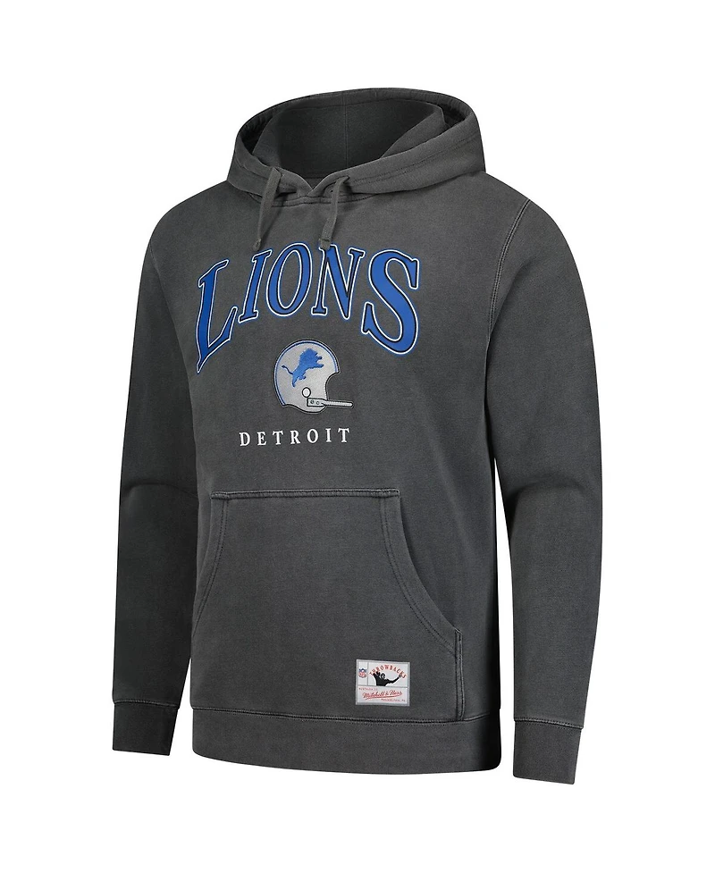 Mitchell & Ness Gray Detroit Lions Slot Pullover Hoodie