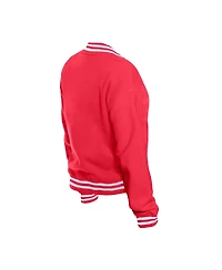 New Era Women's Scarlet San Francisco 49ers Throwback Fleece Full-Snap Jacket
