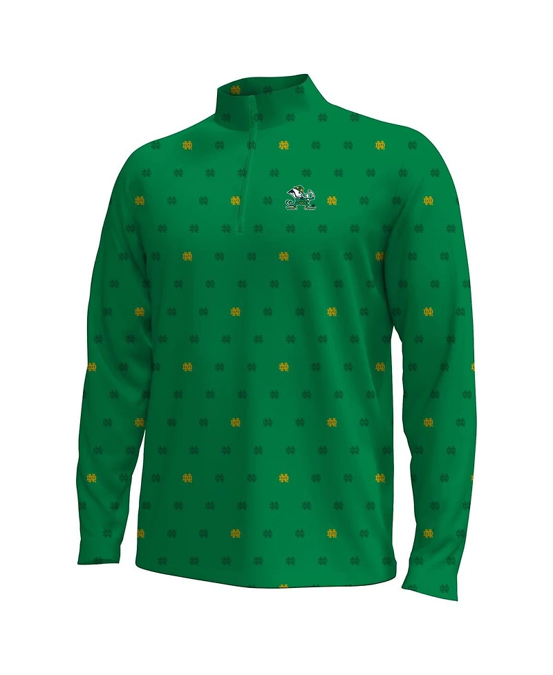 Under Armour Men's Green Notre Dame Fighting Irish Gameday Armourfuse Half-Zip Jacket