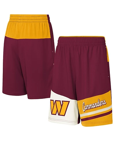 Outerstuff Big Boys and Girls Burgundy Washington Commanders Fandemonium Mesh Shorts