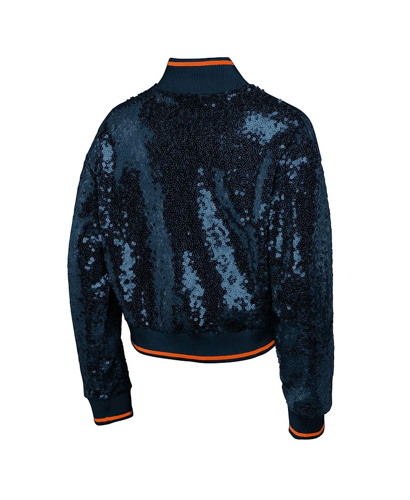 Outerstuff Big Boys and Girls Navy Chicago Bears Glam Squad Sequin Jacket