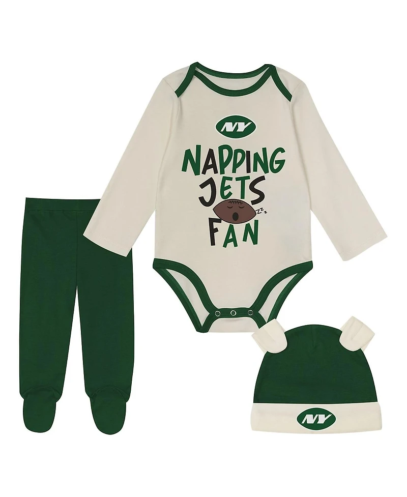 Outerstuff Baby Boys and Girls 3-Piece Green New York Jets Little Champ Set