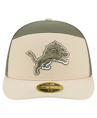 New Era Men's Light Beige/Olive Detroit Lions Two-Tone Color Pack Split Panel 59FIFTY Fitted Hat