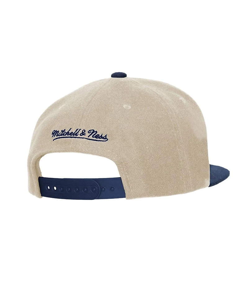 Mitchell & Ness Men's Cream New York Yankees Subway Series Matchup Pro Pinch Snapback Hat
