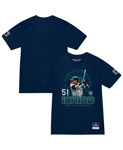 Mitchell & Ness Men's Ichiro Suzuki Navy Seattle Mariners Hall of Fame Hitter T-Shirt