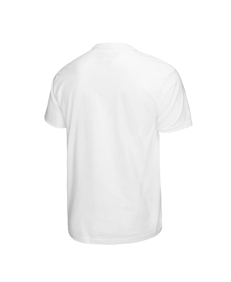 Mitchell & Ness Men's Dennis Rodman White Chicago Bulls Hardwood Classics Commemorative Player Collage T-Shirt