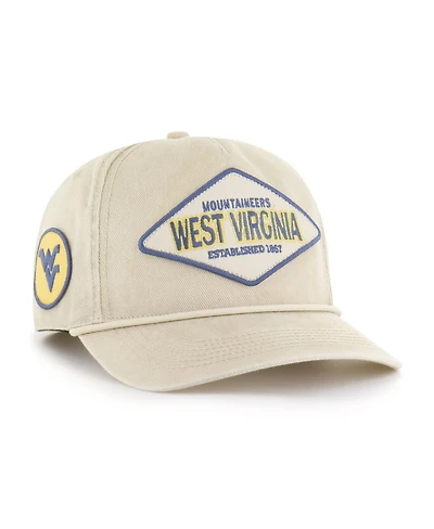 '47 Brand Men's and Women's Cream West Virginia Mountaineers Outdoorsmen Cairn Hitch Adjustable Hat
