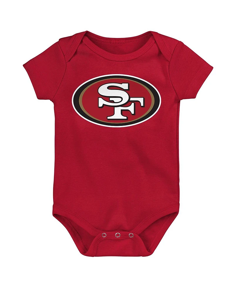 Outerstuff Newborn 3-Pack San Francisco 49ers Little Tike Bodysuit Set