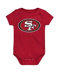 Outerstuff Newborn 3-Pack San Francisco 49ers Little Tike Bodysuit Set