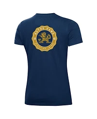 Under Armour Women's Navy Notre Dame Fighting Irish Essentials 2-Hit Performance T-Shirt