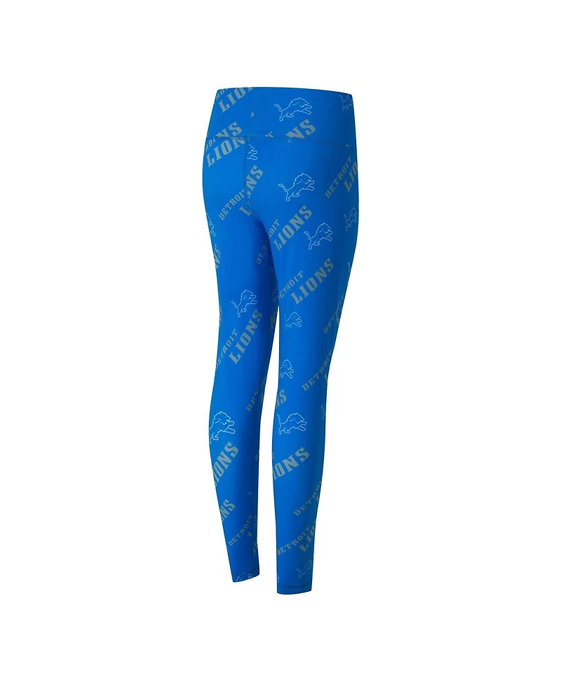 Concepts Sport Women's Blue Detroit Lions Mosaic Allover Print Leggings