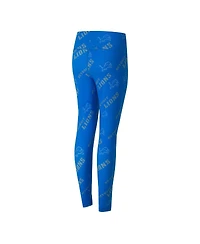 Concepts Sport Women's Blue Detroit Lions Mosaic Allover Print Leggings