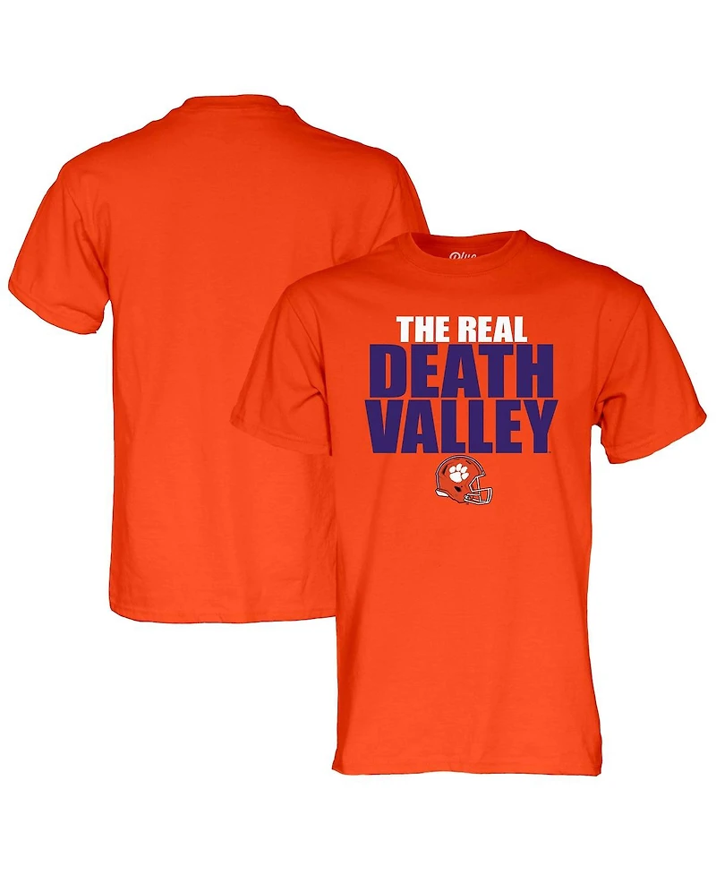 Blue 84 Men's and Women's Orange Clemson Tigers the Real Death Valley T-Shirt