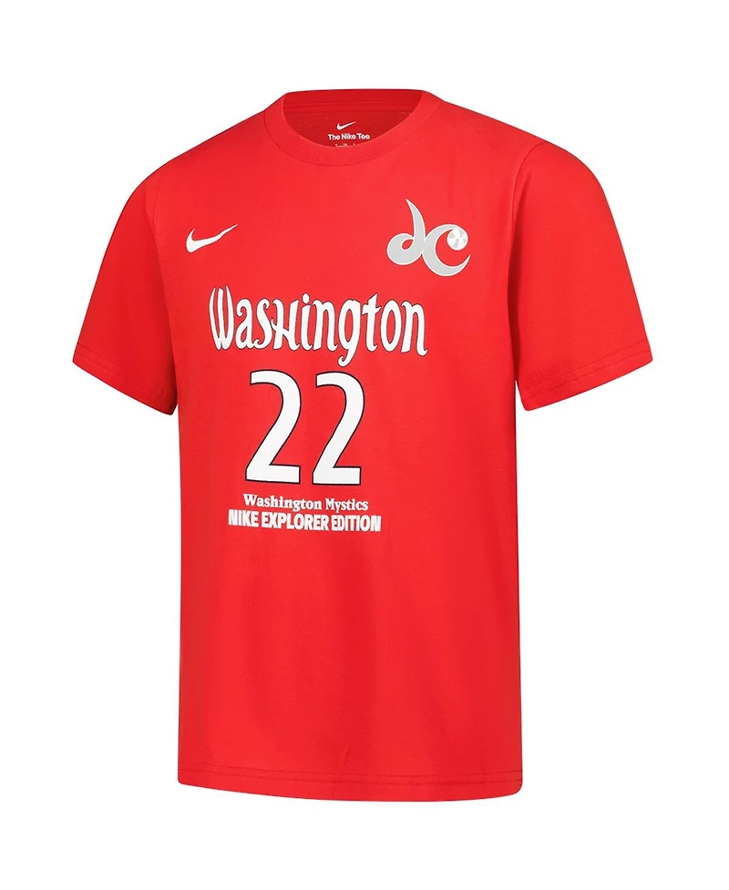 Nike Big Boys and Girls Sonia Citron Red Washington Mystics Explorer Edition Name Number T-Shirt