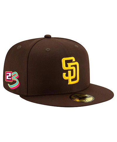 New Era Men's Fernando Tatis Jr. Brown San Diego Padres 2025 Player's Weekend 59FIFTY Fitted Hat