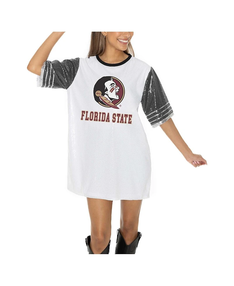 Gameday Couture Women's White Florida State Seminoles Full Sequin Jersey Dress