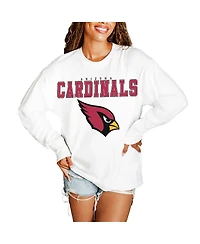 Gameday Couture Women's White Arizona Cardinals Big Goals Oversized Long Sleeve T-Shirt