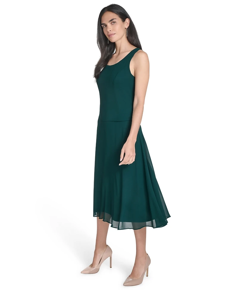 Jessica Howard Women's Soutache Jacket & Jewel-Neck Midi Dress