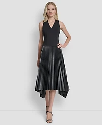 Dkny Women's Sleeveless V-Neck Fit & Flare Dress