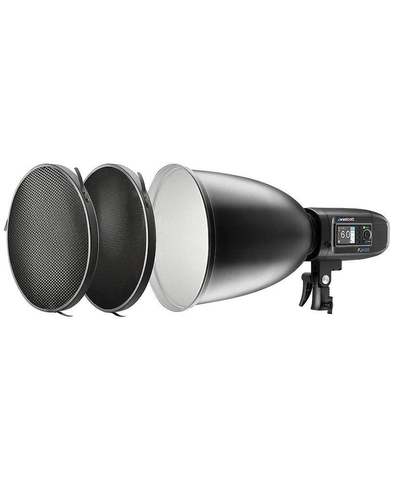 Westcott 70-Degree Wide Reflector with Honeycomb Grids, Bundle with 45-Degree Reflector and 2x Saddle Sandbag