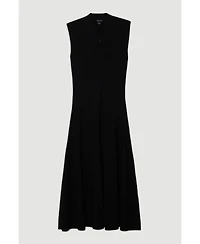 Karen Millen Petite Sleeveless Knitted Midi Dress